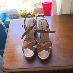 Brown strapped heals